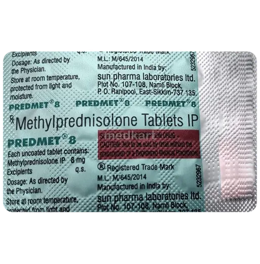 predmet 8mg tablet 15's
